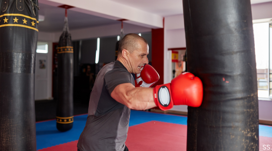 heavy bag punching